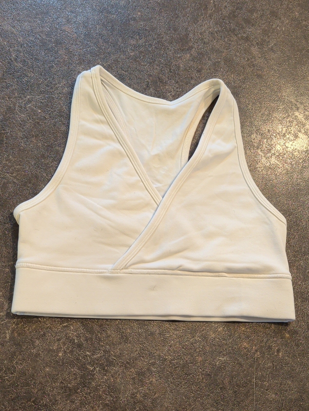 lululemon athletica Cream Cross-Over Racerback Sports Bra